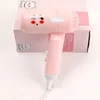 Hair Dryers Hairdryer Mini Cartoon Student Dormitory Dryer Folding Low Noise Home Travel Portable Cold Wind Style Tool 231208