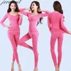 Bielizna termiczna damska Jerrinut Women Long Johns Women for Winter Warm Long Johns Cotton Sexy Set for Women 231206