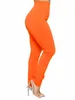 Women's Two Piece Pants Blazers And Sets Women Bright Orange 22 Spring Autumn Fashion Office Lady Slim Long Sleeve Solid Color Suits