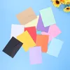 Envoltura de regalo 140 unids Mini sobres Colores de caramelo Papelería en blanco Color sólido Post Po Carta para oficina