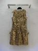 Marka damska sukienka designerska odzież damska Summer Seksowna moda z koronką splicing cekin dekoracja giri sukienki Gir