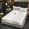 Set di biancheria da letto in misto seta di gelso Set setoso copripiumino queen size di fascia alta con lenzuolo con angoli Set di lusso letto king size 231211