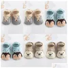 Kids Socks 6 Pairs/Lot Baby Toddler Socken Cartoon Shoes Dispensing 0-3Y Non Slip Lace-Up Floor 231016 Drop Delivery Maternity Clothin Dhmcl