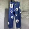 سروال الرجال harajuku full kapok foam print pullover fleece sweatpants للرجال والنساء مستقيمة y2k joggers العرق كبيرة الحجم