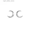 Stud 925 Sterling Silver Plated 14k Gold Delicate Crescent Girl Stud Earrings Light Luxury Ladies Valentine's Day Gift Jewelry RD015 YQ231211