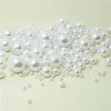 1000st Pearl Round White Pearl Imitation Abs Beads Smycken Fynd 4 6 8 10 12mm för smycken Making203V