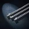 Браслет из стерлингового серебра 925 пробы с ледяным муассанитом, черная теннисная цепочка с муассанитом