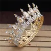 Crystal Vintage Royal Queen King Tiara's en Kronen Mannen Vrouwen Pageant Prom Diadeem Ornamenten Bruiloft Haar Sieraden Accessoires Y1130301b