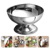 Dinnerware Sets Glass Container Stainless Steel Dessert Cup Household Tableware Fruit Kitchen Supply Bowl Service