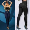 Women's Jeans High Elastic Women Fashion Lace Up Waist Skinny Pocket Ankle Length Denim Pants