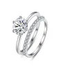 Luxe trouwfeest Shiny edelstenen set ring vrouwen sieraden mode charmante dame microinlay zirkon fine ring valentine039s dag 2473083