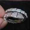 Marke 925 Sterling Silber Schlange Ringe für Frauen Luxus Pave Diamant Verlobungsring Hochzeit Weiß Topas Schmuck gestempelt 10kt Clust280K