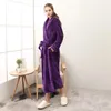 Men's Sleepwear Lovers Winter Thick Warm Flannel Bathrobe Men Extra Long Kimono Bath Robe Women Soft As Silk Dressing Gown For Mens Night