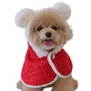 Cat Costumes Pet Christmas Cloak Dog Hooded Funny And Cute Plush Of Small Medium Sized For Home