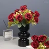 Fiori decorativi Fiore di simulazione Bouquet di rose piccole a 7 teste Imitazione casa Soggiorno Tavolo da pranzo Decorazione di nozze Falso artificiale