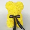 Decoratieve Bloemen Kransen kunstrozen beer bloem 25 cm hoog Valentijnsdag geschenk roos teddyberen 14 kleuren Vakantie bruiloft bloemenvaiduryd