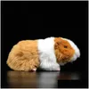 Stuffed Plush Animals 17Cm Simation Cute Yellow Guinea Pig Short-Haired Soft Toy Domesticated Doll Cavia Porcellus Animal Kids Gif Ottdd