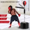 Boxning Professionell boxningspåse tung stativ stansväska med 360 graders reflexbar fitness boxningsutrustning för hemgymg till hemmet