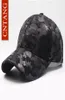 Cntang Leather Suede PU Camouflage Baseball Cap Men Fashion Spring Hat Hip Hop Unisex Caps調整可能なカジュアルハット7213757