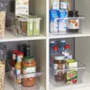Lagringsflaskor klar plast kylskåp organisation bin kök container hushållsartiklar och arrangör och