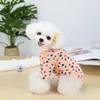 Ropa para perros Love Print Abrigo de algodón Otoño Invierno Schnauzer Ropa cálida Teddy Bichon Poodle Dos piernas Pequeños pijamas suaves