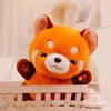 Bambole di peluche ripiene Anime Figure Doll Turned Red Panda Plushie Capelli soffici Procione Animali Abbraccio Cuscino per bambini 231211