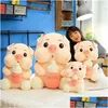 Stuffed Plush Animals Zqswkl 35/45Cm Cute Bottle Pig Doll Toy Big Childrens Toys Girls Pink Birthday Gift Kawaii Pillow Q0727 Drop Ote1F