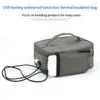 Vaisselle USB chauffage boîte à déjeuner sac d'isolation conteneur thermique pour pique-nique en plein air bureau grande capacité sac à main