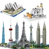 Jouets pistolet Micro blocs Taj Mahal ShangHai Architecture arc de triomphe pyramide modèle de construction enfants jouets Big Ben Londres Paris tour Eiffel 231208