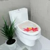 Adesivos de parede 34 38,5 cm flores assento de vaso sanitário decalque de quartos clássicos decoração para casa
