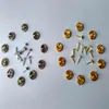 10mm post unhas fecho ouro prata latão tachas tacs borboleta pino crachá lapela volta embreagem para roupas jóias descobertas broches316o