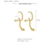 Stud CANNER Divertenti orecchini a forma di serpente piccolo piercing regolabile S925 orecchino in argento sterling per le donne personalità 18K gioielleria raffinata YQ231211