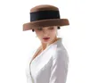 Chapeaux en feutre de laine pour femmes, avec voile de fleurs, Fedora d'hiver en laine pour femmes, fascinateur plat à large bord, chapeau Cloche Vintage M672395223