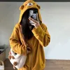 Mulheres Hoodies Moletons Deeptown Kawaii Zip Up Mulheres Oversized Menina Japonesa Estilo Preppy Bonito Urso Doce Lolita Bordado Tops 231211