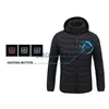 Men's Down Parkas 2021 NEW Men Heated Jackets Outdoor Coat USB Electric Battery Long Sleeves Heating Hooded Jackets Warm Winter Thermal Clothing J231211