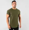 Men's T-Shirts New Stylish Plain Tops Fitness Mens T Short Sleeve Muscle Joggers Bodybuilding Tshirt Male Gym Clothes Slim Fit Tee G 32