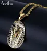 HighQuality Hip Hop Iced Out Egyptian Pharaoh Pendant Necklaces Gold Silver Color Long Link Chains For Men Jewelry3184023