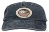 pzx Unisex Adult Lazy Cartoon Sloth Circle Dyed Washed Cotton Denim Baseball Cap Hat244498492581990799