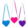 I bambini alla moda amano la borsa a forma di cuore per ragazze, borsa a tracolla singola in PVC color caramella, mini portafoglio per borse a tracolla per bambini Z5920
