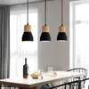 Pendant Lamps Nordic Rural Restaurant Chandelier Simple Modern Retro Solid Wood Head Cement Lamp With Three Single Heads