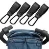 أجزاء العربات 4pcs Mommy Hook Pu Leather Walking for Pram Buggy Diaper Backpacks Accessories Pushshair Accessories Baby Bag Grocery