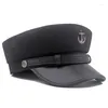 Berets Winter Women's Hat Retro Fashion Military Elegant Personality Trend Vintage Flat Caps For Ladies Party Hats Navy Cap