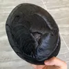 이중 매듭 전체 레이스 처녀 인간 헤어 남자 Toupee 30mm 웨이브 천연 헤어 라인 8x10 "짧은 머리 남성 가발 보철 시스템