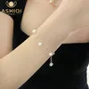 Perlé ASHIQI perle d'eau douce naturelle 925 Bracelet en argent Sterling pour les femmes bijoux fins 231208