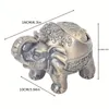 1pc, 가정 장식 및 흡연을위한 우아한 코끼리 아연 합금 애쉬 스트레이 - 창의적이고 내구성있는 금속 흡연 액세서리