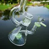 Glow in the dark Ball Hookahs Glass Bongs 4mm Mini Dab Rig showerhead perc 14.5mm Female Oil Rigs Water Pipes with Bowl XL-341