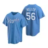 Kansas''City''Royals Hommes 13 Salvador Perez 4 Alex Gordon 41 Danny Duffy Personnalisé Femmes Jeunes Bleu Clair''Replica''Alternate Jersey