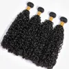 Syntetiska peruker Brasilianska 3B 3C Spiral Curly Bunds med frontal 10a Pixie Curl Virgin Human Hair Kinky Curly Weave With Stängning 231211