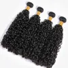 Synthetische Perücken Brasilianische 3B 3C Spiralen Lockige Bundles mit Frontal 10A Pixie Curl Reines Menschenhaar Kinky Curly Weave mit Verschluss 231211