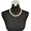 Chains Women's Hiphop Chunky Chain Necklace Gold Color Acrylic Collar Choker Necklaces For Women Fashion Jewelry Torques Accessories